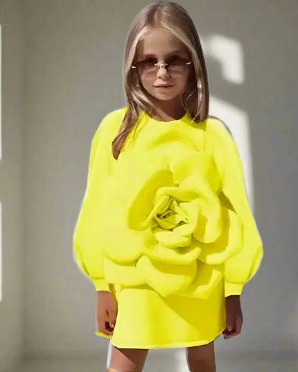 Elegant Floral Summer Dress for Girls - Perfect Party and Stage Show Outfit