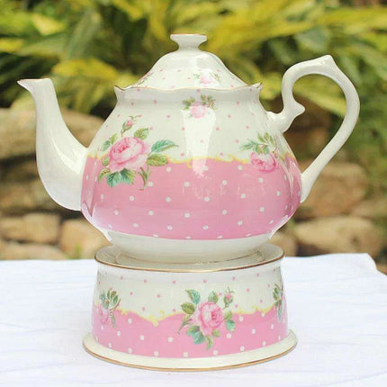 Elegant European Bone China Tea Set with Ceramic Spoons - Luxurious 9-Piece Collection for Coffee and Espresso