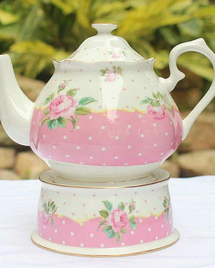 Elegant European Bone China Tea Set with Ceramic Spoons - Luxurious 9-Piece Collection for Coffee and Espresso