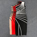 High Street Chic: Elegant One-Shoulder Striped Bandage Dress for Nightlife Glam