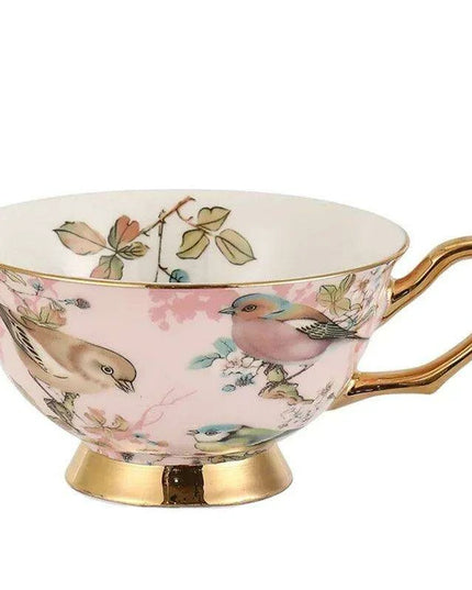 Luxurious European Bone China Tea Cup Set for Timeless Elegance