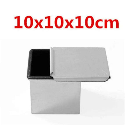 Deluxe Square Toast Bread and Cake Baking Kit with Non-stick Aluminum Mold and Lid - Customizable Bakery Essentials