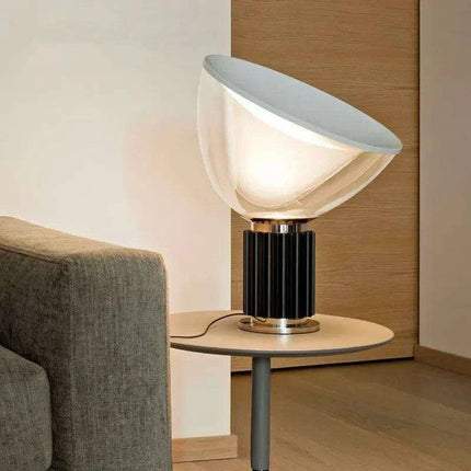 LED Radar Table Lamp - Elegant Glass Light for Living Room, Bedroom, and Office Spaces