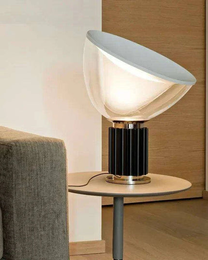 LED Radar Table Lamp - Elegant Glass Light for Living Room, Bedroom, and Office Spaces