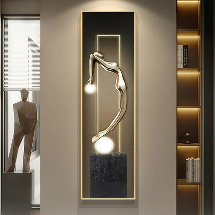 Abstract Illuminated Figure Art Lamp for Modern Interiors