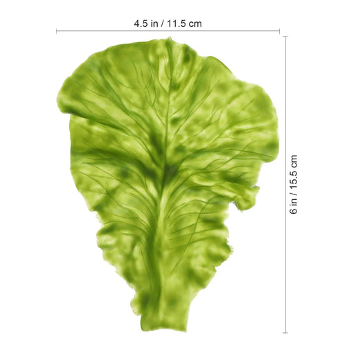 Set of 3 Realistic Faux Lettuce Leaf Decorations for Culinary and Educational Use