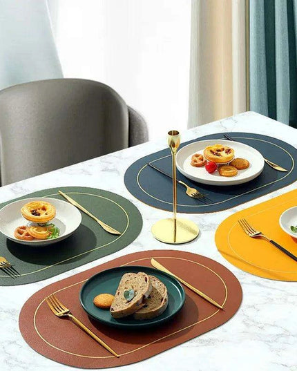 Elegant PVC Leather Table Mats - Modern & Functional