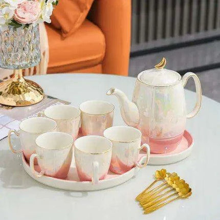Sophisticated European Tea and Coffee Ceremony Set: Transform Your Tea Rituals with Timeless Charm