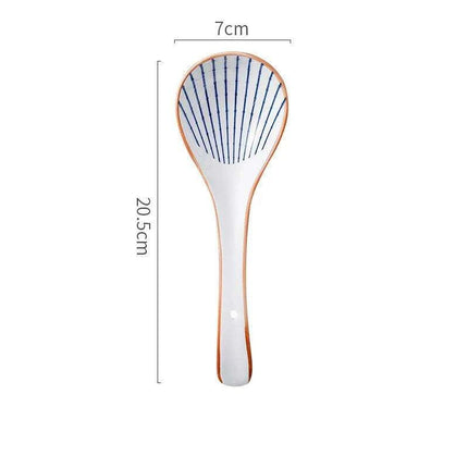 Stylish Ergonomic Japanese Ceramic Soup Spoon - Essential for Every Kitchen