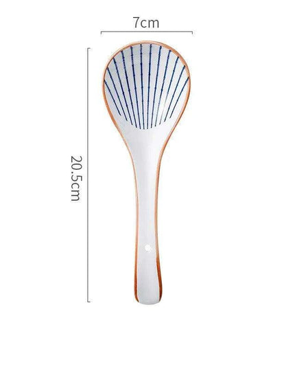 Stylish Ergonomic Japanese Ceramic Soup Spoon - Essential for Every Kitchen