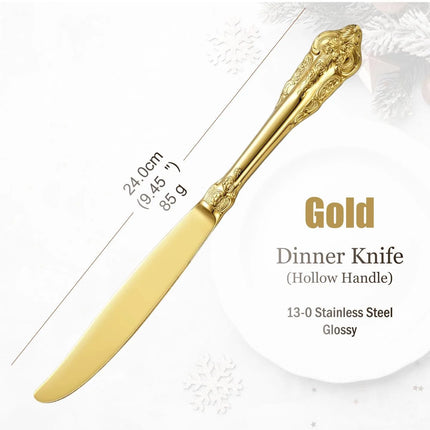 Gold-Finish 18/10 Stainless Steel Flatware — Individual Pieces | Très Elite