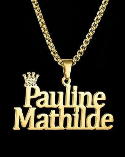 Personalized Unisex Stainless Steel Name Necklace with Chunky Chain