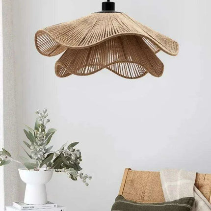 Japanese Wabi Sabi Hemp Rope Chandelier