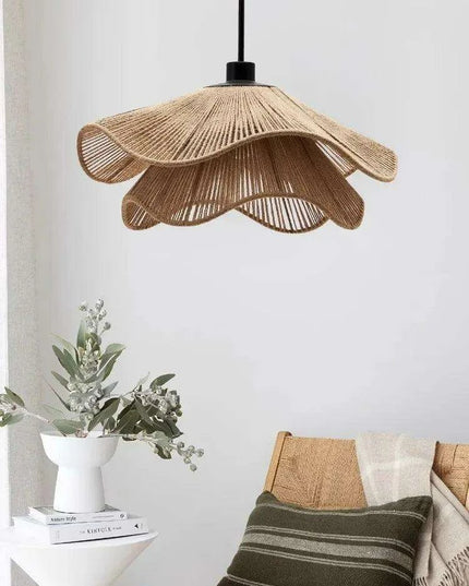 Japanese Wabi Sabi Hemp Rope Chandelier