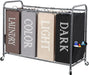 4-Section Portable Laundry Organizer with Waterproof Bags for Effortless Sorting