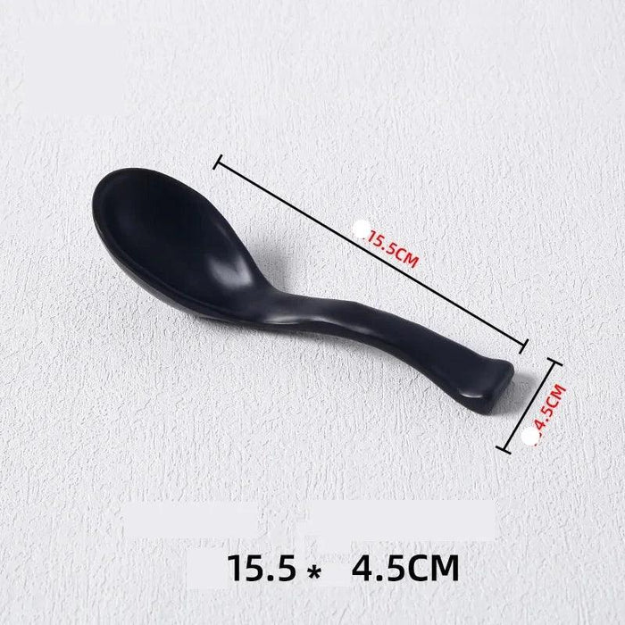 Stylish Melamine Soup Spoon for Ramen, Wontons, and Dumplings - High-Quality Kitchen Essential