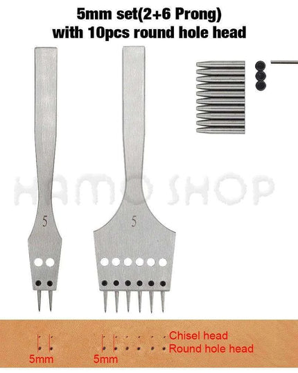 Premium Interchangeable Round Chisel Tool Set for Leather Crafting