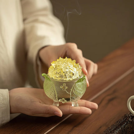 Coloured Glaze Osmanthus Incense Holder | Waterfall Smoke Burner