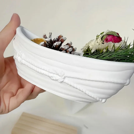 Silicone Resin Casting Mold — Rope Knot, Flower Pot & Concrete