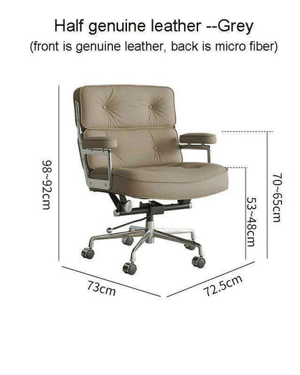 Elevate Your Office with the Luxurious Leather Executive Swivel Chair