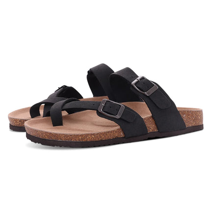 Comwarm Fashion Women's Suede Mules Slippers Men Clogs Cork Insole Sandals With Arch Support Outdoor Beach Slides Home Shoes comwarm-fashion-womens-suede-mules-slippers-men-clogs-cork-insole-sandals-with-arch-support-outdoor-beach-slides-home-shoes