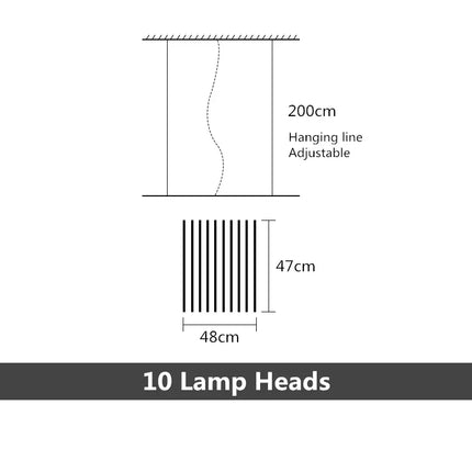 AuroraRealm Modern LED Fishbone Chandelier - Luxury Indoor Lighting