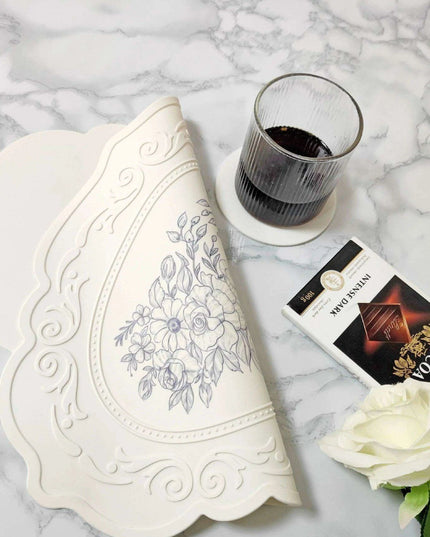 Elegant Retro Silicone Dining Mat for Stylish Table Settings