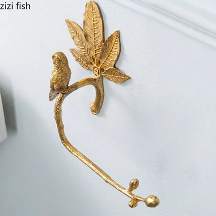 Copper Leaf Wall-Mounted Tissue & Napkin Holder