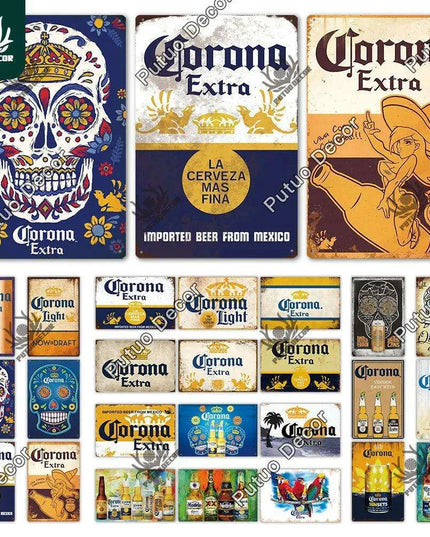 Retro Beer Sign Metal Wall Decor - Timeless Home Bar and Garage Accent