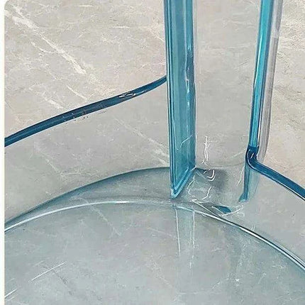 Sleek Transparent Folding Stool for Contemporary Interiors