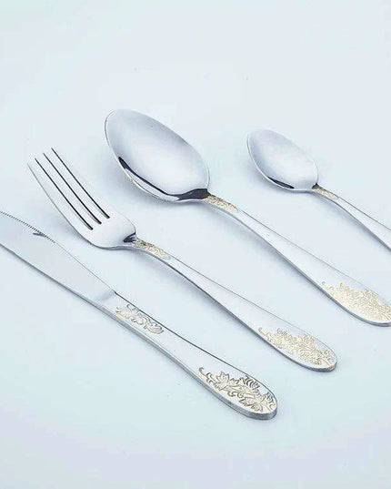 72-Piece Premium Stainless Steel Flatware Set with Chic Wooden Storage Box for Sophisticated Weddings