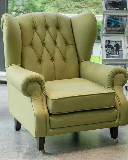 Elegant Leather Wingback Chair for Modern Living Areas