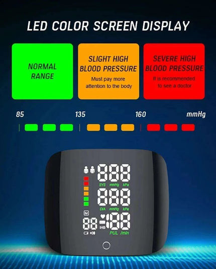Rechargeable Smart Voice-Activated Blood Pressure Monitor with Touch Control