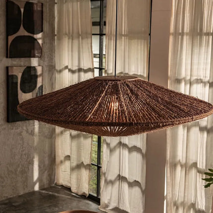 Xiaowei Wabi Sabi Chandelier - Antique Rattan Art Lighting Fixture
