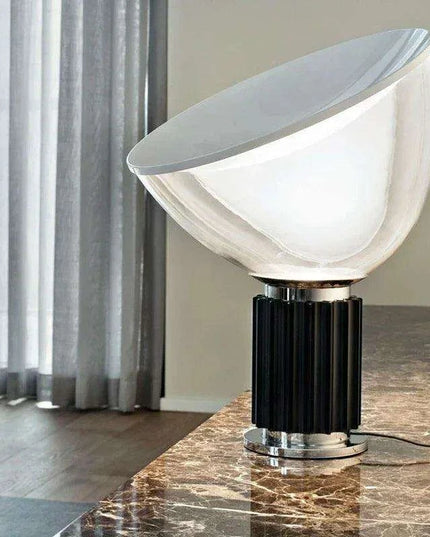 LED Radar Table Lamp - Elegant Glass Light for Living Room, Bedroom, and Office Spaces