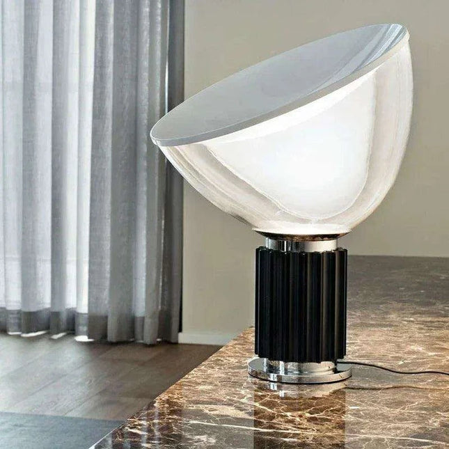 LED Radar Table Lamp - Elegant Glass Light for Living Room, Bedroom, and Office Spaces