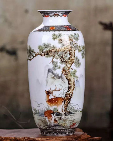 Antique Chinese Ceramic Vase with Intricate Animal Motif - Timeless Charm