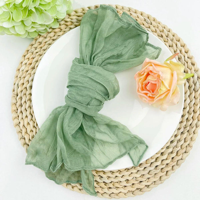 Luxurious 100-Count Gauze Cloth Napkin Set - 19.7 x 19.7 Inch Table Decor