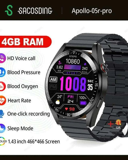 Advanced AMOLED Smartwatch with Bluetooth Calling, Health Tracking, and Multi-Sport Modes for iOS & Android