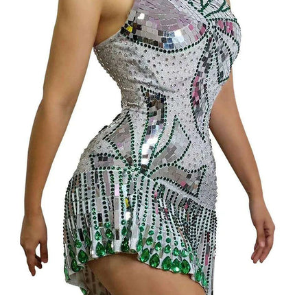 Radiant Glamour: Stunning Sheath Mini Dress for Enchanting Evenings