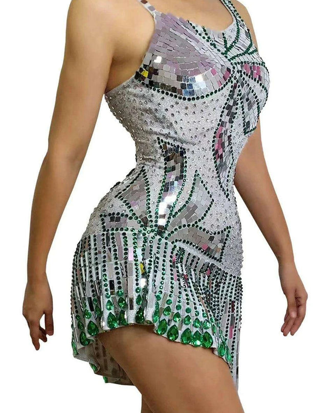 Radiant Glamour: Stunning Sheath Mini Dress for Enchanting Evenings