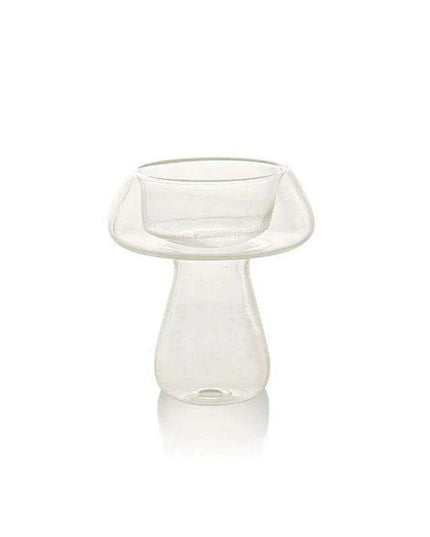 Whimsical Glass Mushroom Candle Holder for Elegant Home Decor and Events