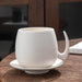 Vintage Elegance Ceramic Office Mug with Innovative Cup Holder Design