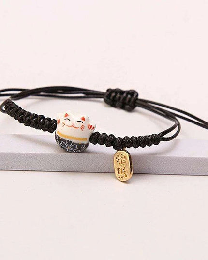 Charming Red Cord Lucky Cat Bracelet - A Thoughtful Gift for Women and Girls