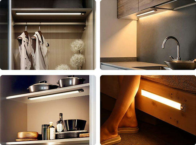 Smart Motion-Sensing USB Rechargeable LED Under Cabinet Light for Effortless Illumination