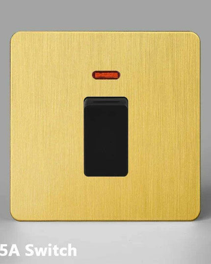 Elegant Vintage Gold Dimmer Switches with USB - 1, 2, 3 Gang 2 Way Sockets for French EU Plugs