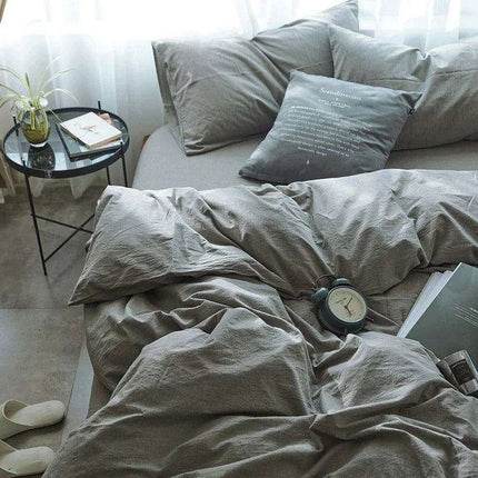 Modern Simple 100% Cotton Duvet Cover Set