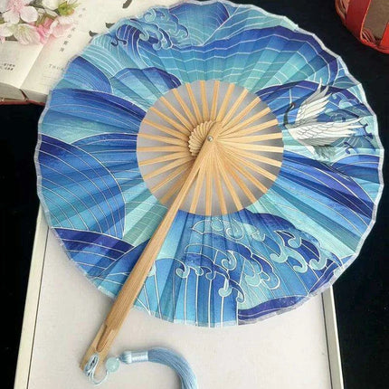 Artisan Bamboo Folding Fan for Women - Elegant Cultural Dance Accessory, Thoughtful Gift & Stylish Home Decor