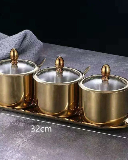 Elegant Stainless Steel Condiment Set with Wasabi Tray - Ideal for Hotpot, Dips, and More