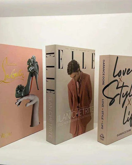 Elegant 3-Piece Decorative Faux Book Set for Home Décor